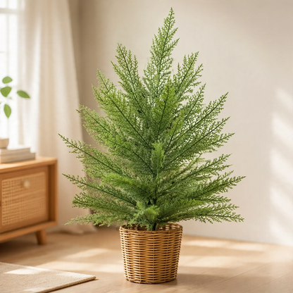 Künstlicher Norfolk-Tannenbaum im Korb, 45-120 cm