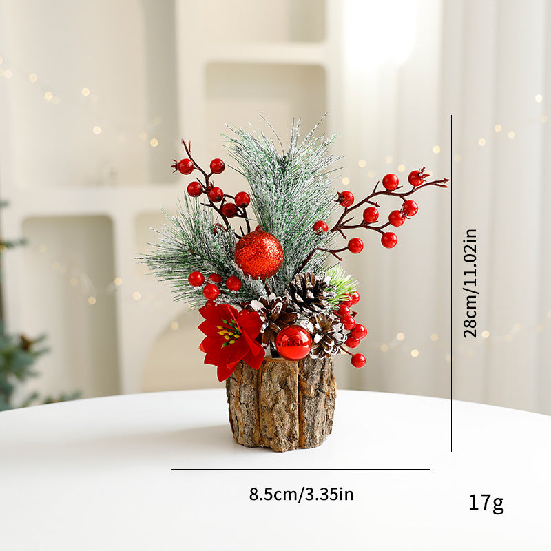 Mini-Weihnachtsbaum im Holzfass-Design