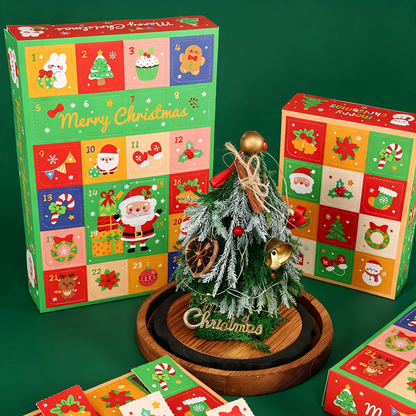 Weihnachts-Countdown-Geschenkbox aus Karton