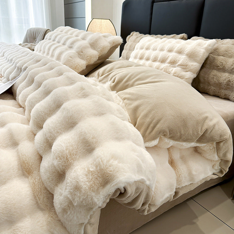 Winter-Bettwäsche-Set aus Korallenfleece