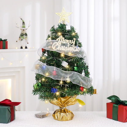 Mini-Weihnachtsbaum-Set mit LED-Beleuchtung