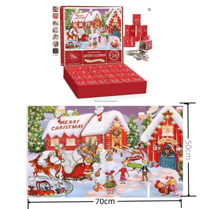 Weihnachts-Puzzle-Adventskalender mit 24 Türchen