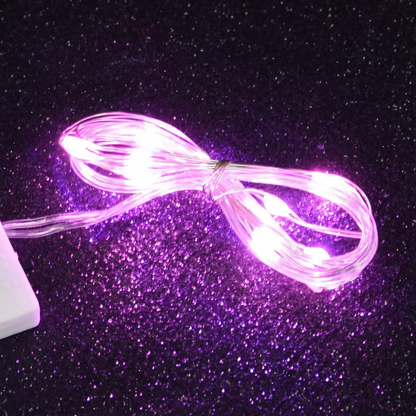 LED-Kupferdraht-Lichterkette mit Batteriebox