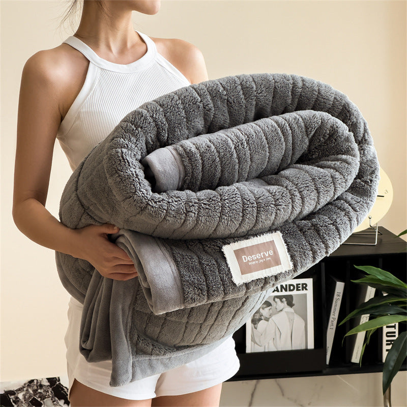 Jacquard-Wohndecke aus weichem Fleece, doppelseitig