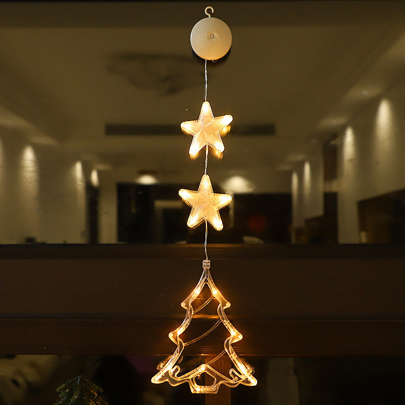 LED-Weihnachts-Lichterkette mit Saugnapf