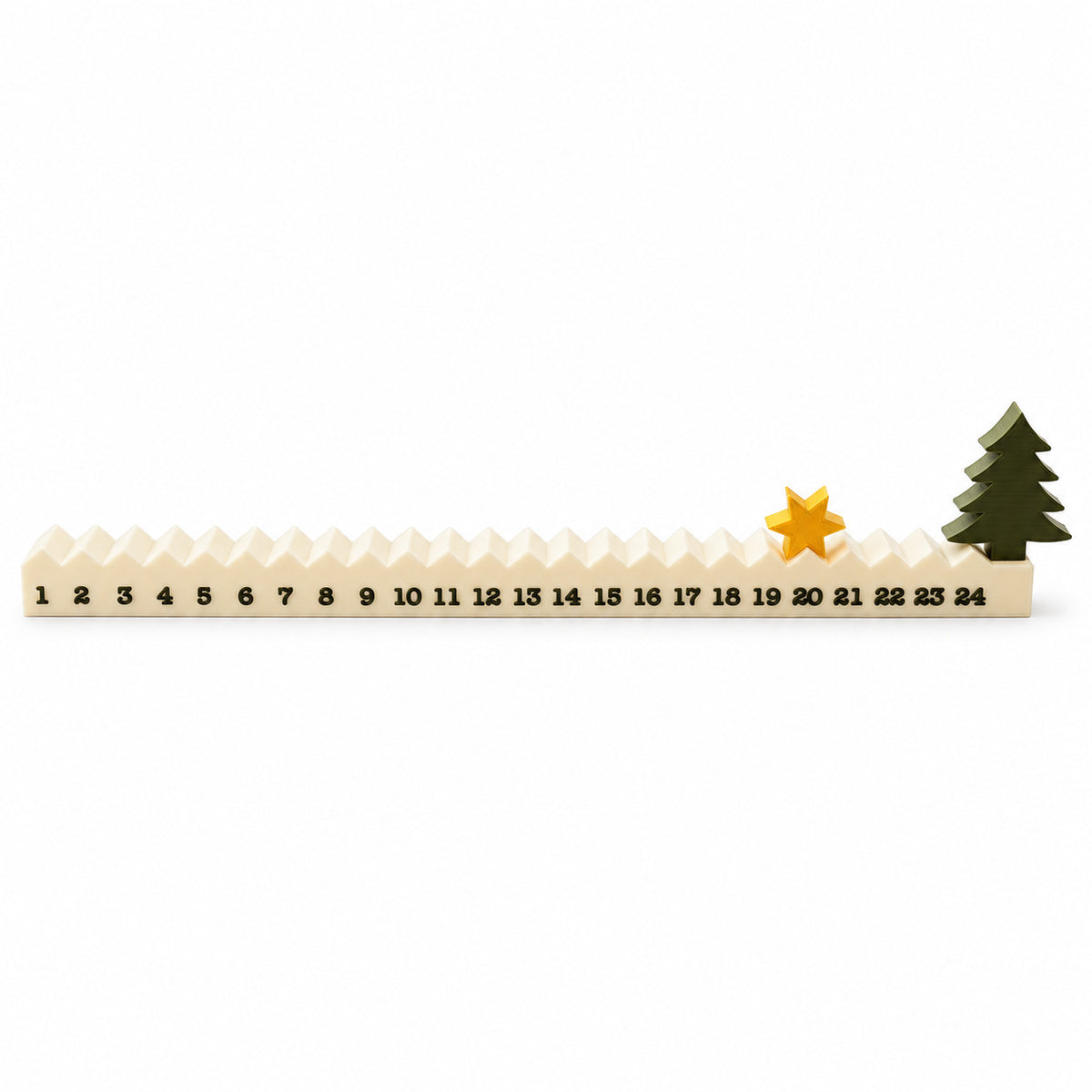 3D-gedruckter Weihnachtsbaum-Adventskalender