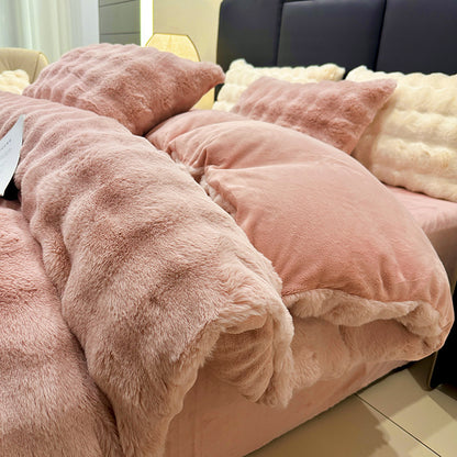 Winter-Bettwäsche-Set aus Korallenfleece