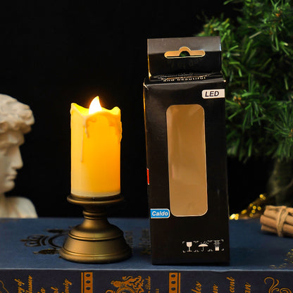 LED-Kerze mit Tropfenoptik im Vintage-Stil
