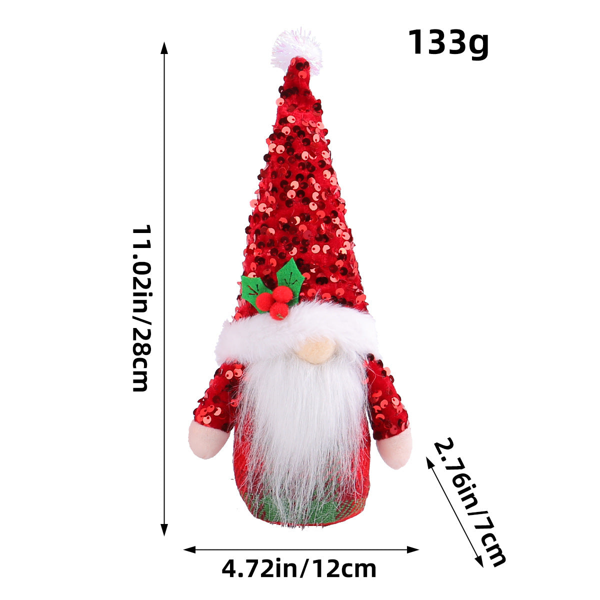 Weihnachtlicher Wichtel mit Glitzermütze