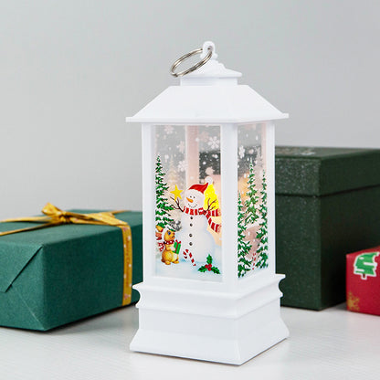 Dekorative LED-Laterne mit weihnachtlichem Motiv