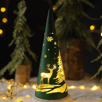 Beleuchtete Glas-Dekoration für Weihnachten