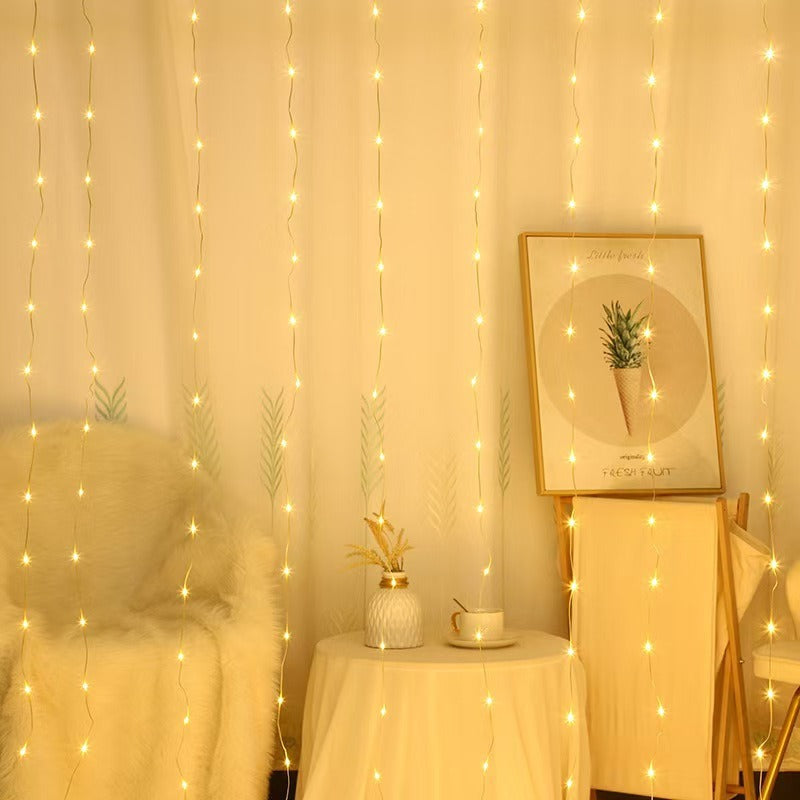 LED-Vorhang-Lichterkette mit Fernbedienung