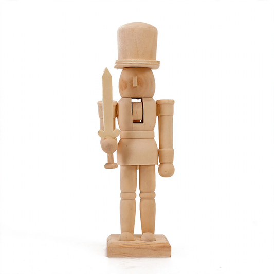 Nussknacker-Figur aus Holz, 20 cm, zum Selbstgestalten