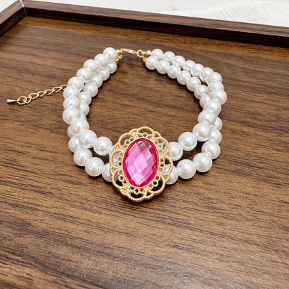 Perlenhalsband für Katzen und kleine Hunde, Prinzessin-Stil