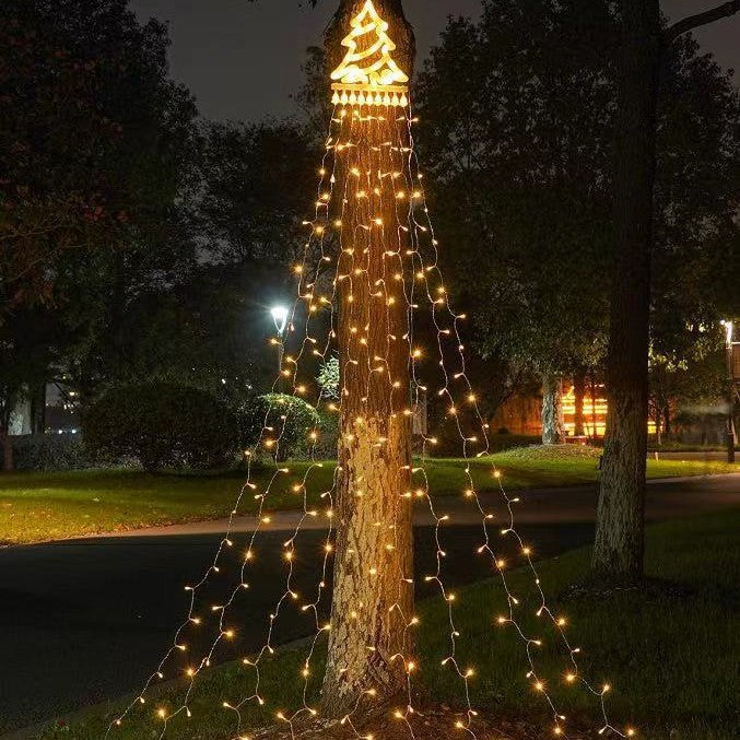 LED-Sternen-Wasserfall-Lichterkette