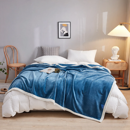 Milchfaser-Fleece-Decke, unifarben, verschiedene Größen