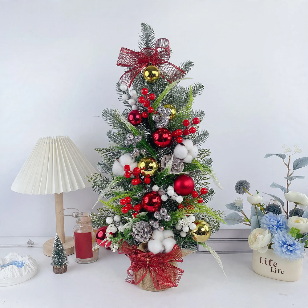 Mini-Weihnachtsbaum, beflockt, für den Tisch, 45 cm