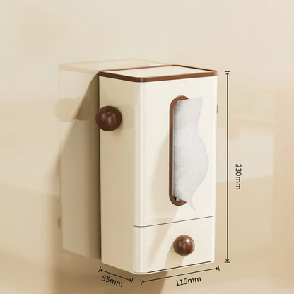 Wandmontierte Kosmetiktuchbox, Kunststoff
