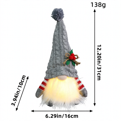 Leuchtende Weihnachts-Wichtelfigur mit Pailletten