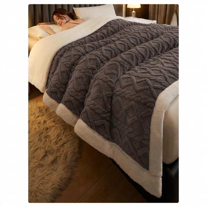 Flauschige Flanell-Wohndecke, gestreift, verschiedene Größen
