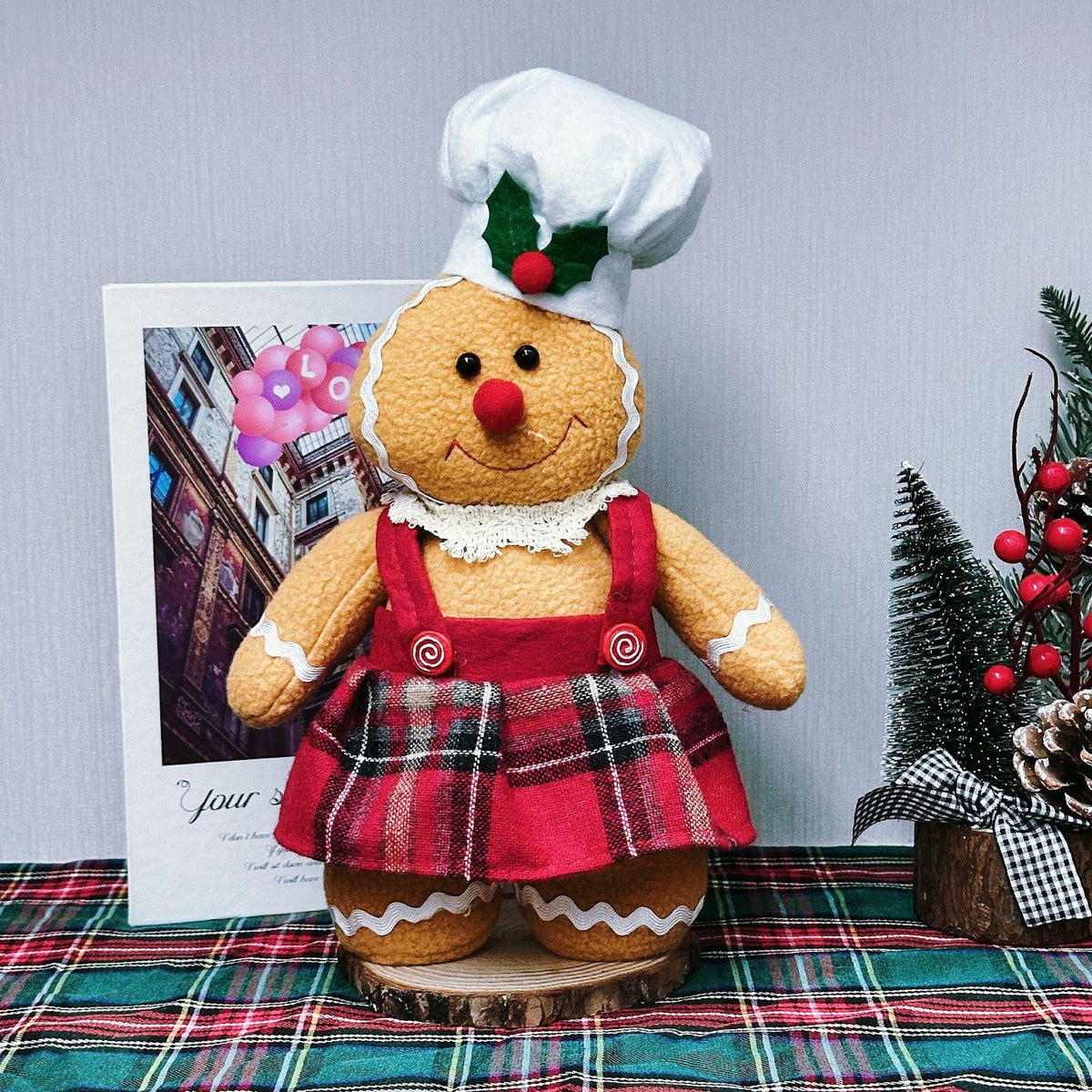 Dekorative Lebkuchenmann-Puppe für die Weihnachtszeit