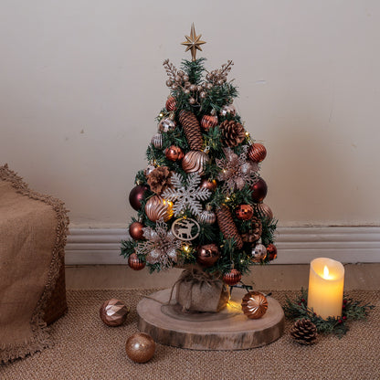 Weihnachtsbaum-Set mit LED-Beleuchtung, 45 cm