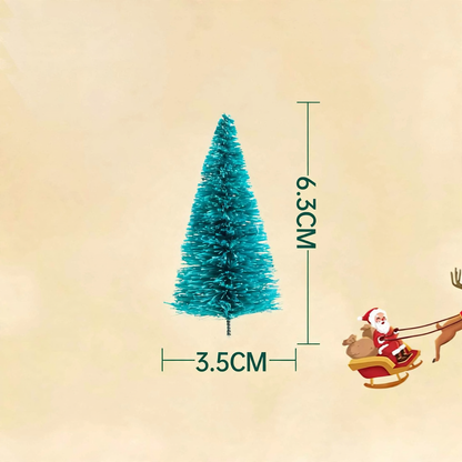 Miniatur-Weihnachtsbaum und Kranz-Dekoration