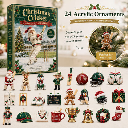Sport-Adventskalender mit Acryl-Anhängern, 24 Tage