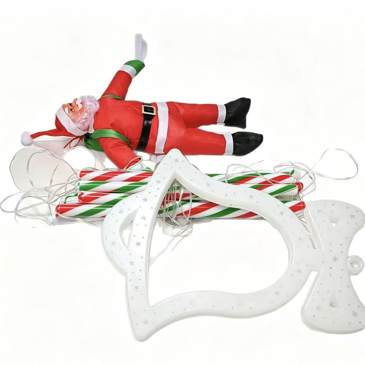 LED-Weihnachts-Leiter-Lichterkette mit Weihnachtsmann