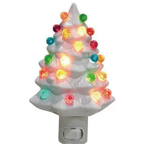 Beleuchtete Weihnachtsbaum-Figur aus Kunstharz
