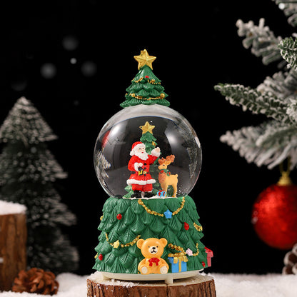 Große leuchtende Weihnachtsschneekugel für den Tisch