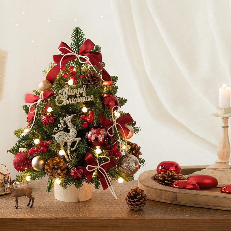 Mini-Weihnachtsbaum aus PE, 45 oder 60 cm, mit Beleuchtung
