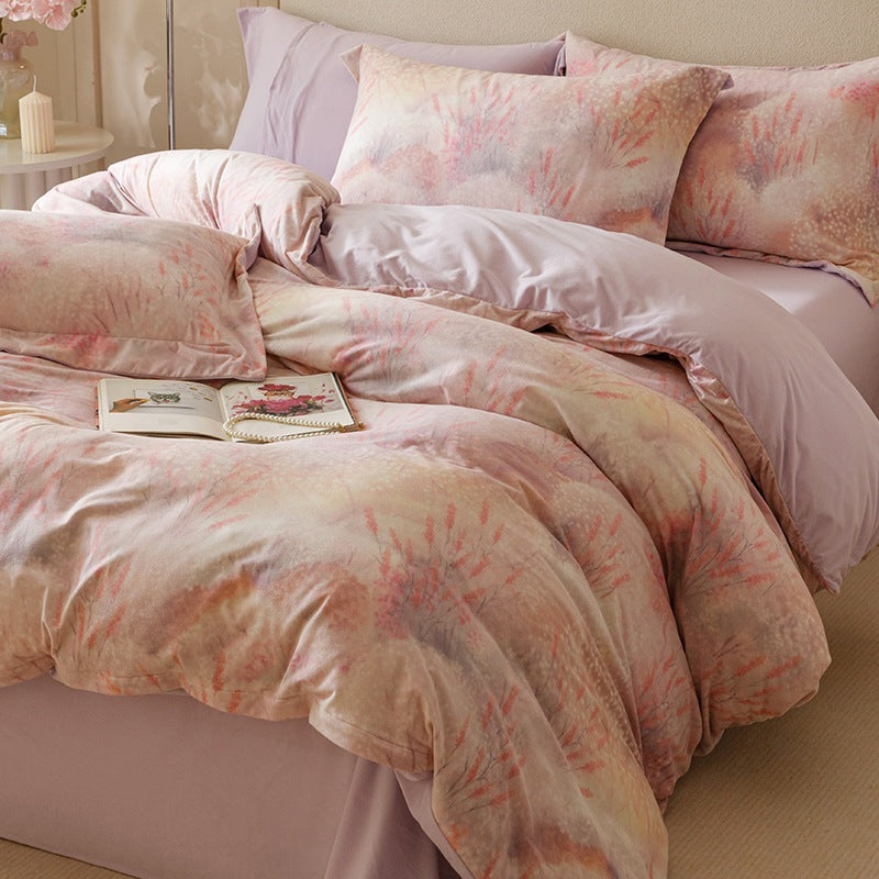 Milchfaser-Fleece Bettwäsche-Set, 4-teilig, verschiedene Designs