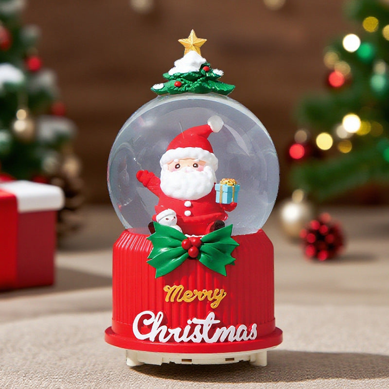 Große leuchtende Weihnachtsschneekugel für den Tisch