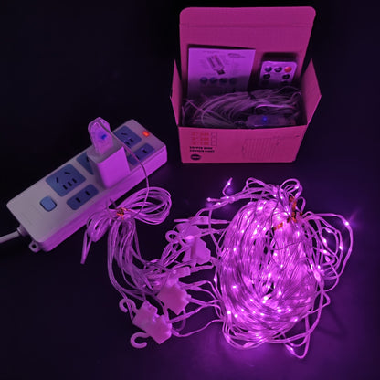 LED-Kupferdraht-Vorhang-Lichterkette mit Fernbedienung