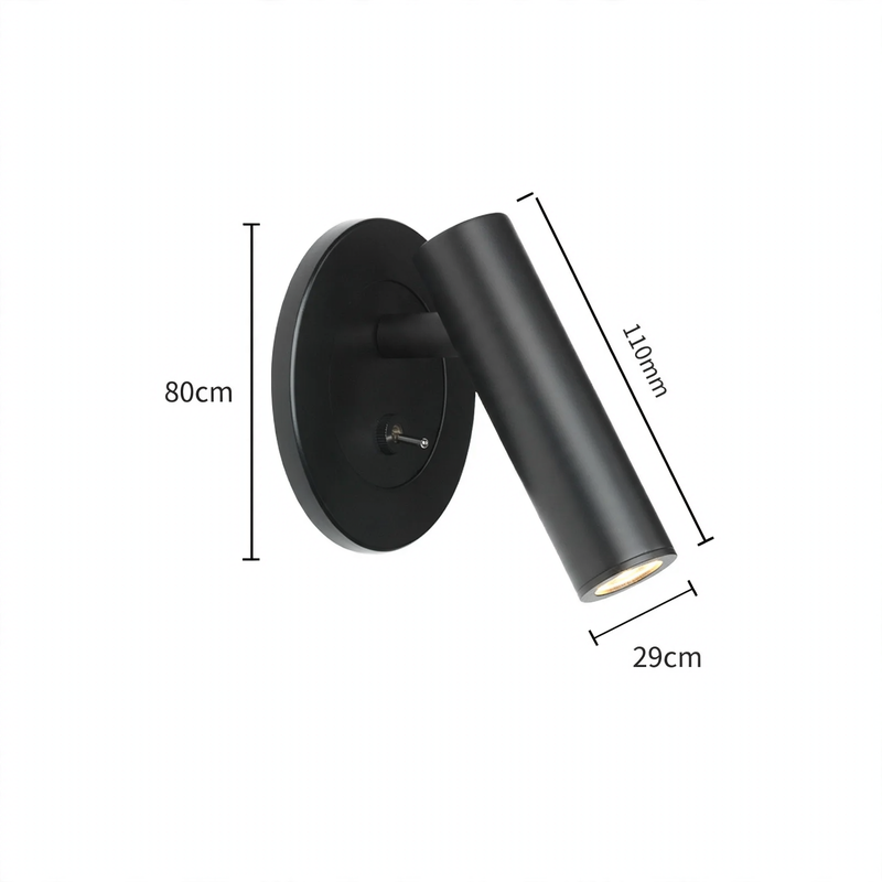 Wandleuchte mit Leselicht und USB-Ladeanschluss