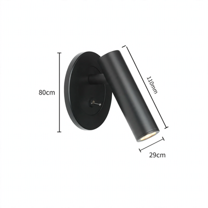 Wandleuchte mit Leselicht und USB-Ladeanschluss