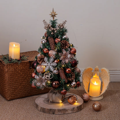 Weihnachtsbaum-Set mit LED-Beleuchtung, 45 cm