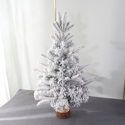 Mini-Weihnachtsbaum für den Tisch, beschneit, mit Beleuchtung
