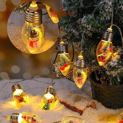 LED-Lichterkette mit weihnachtlichen Motiven