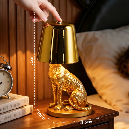 Kauernde Leopard Tischlampe