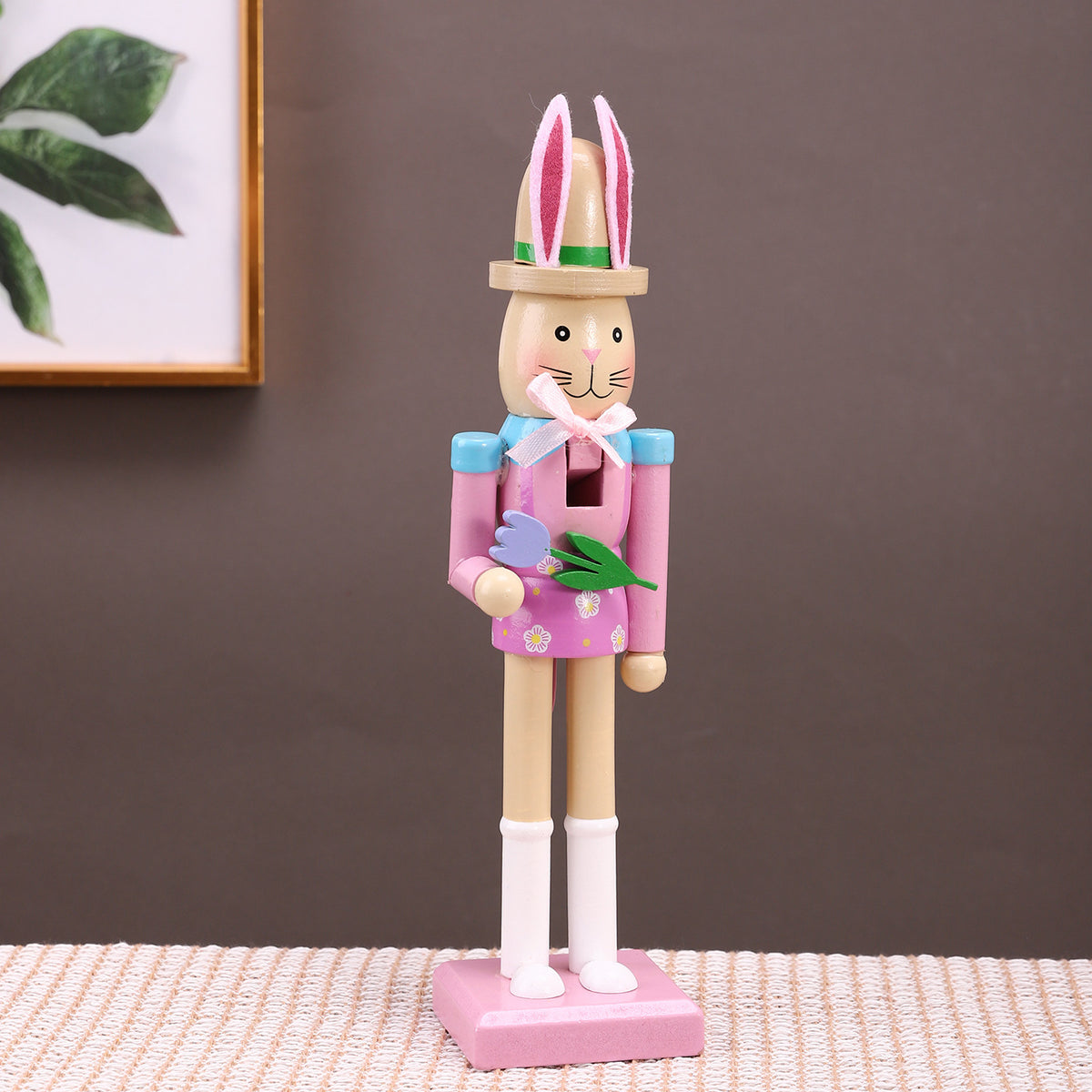 Oster-Nussknacker-Figur, Hase, Holz