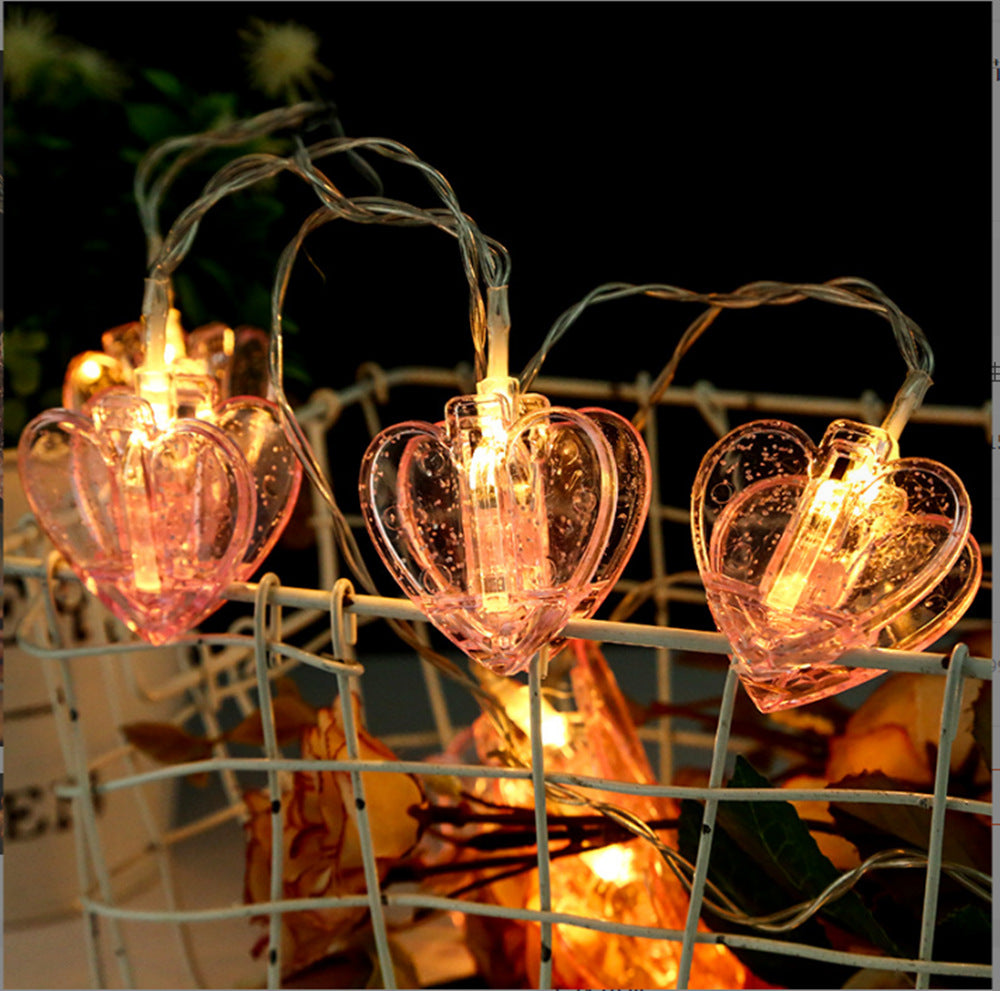 LED-Lichterkette mit Fotoclips für Dekoration
