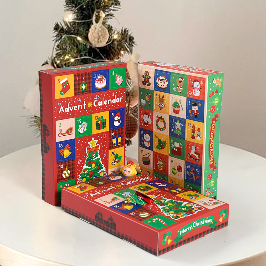 Leere 24-Fächer-Weihnachtsbox für Adventskalender