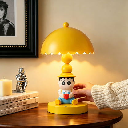 Cartoon-Tischlampe mit Herzgeste, Touchsteuerung