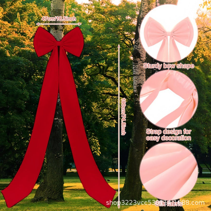 Dekorative Weihnachtsschleife für Baum und Dekoration