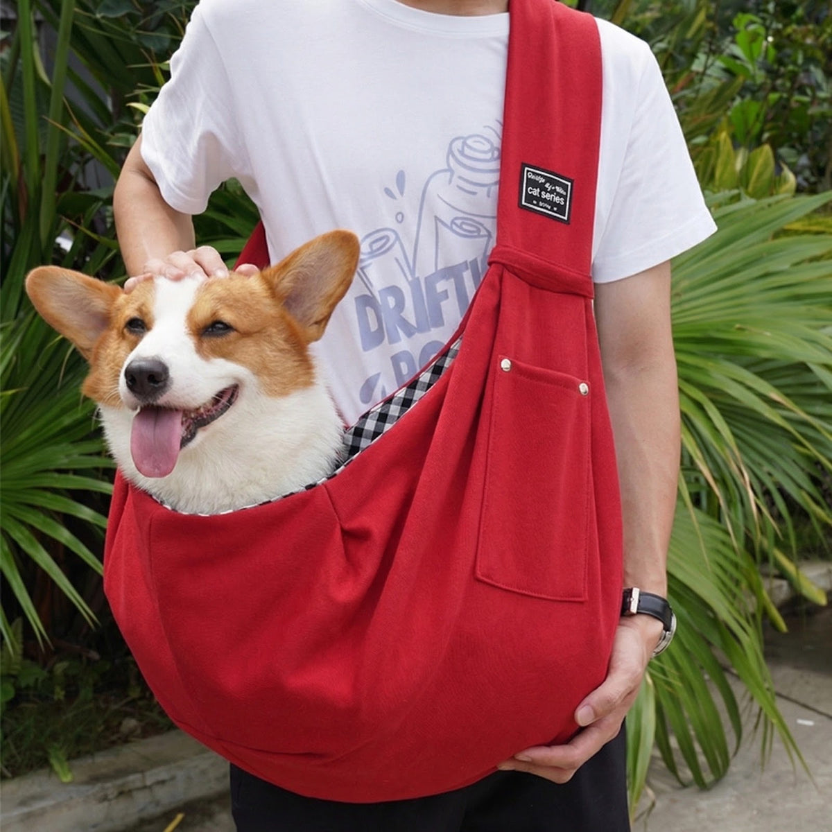 Haustier-Schultertasche aus Polyester, bis 13 Pfund