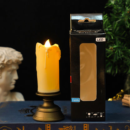 LED-Kerze mit Tropfenoptik im Vintage-Stil