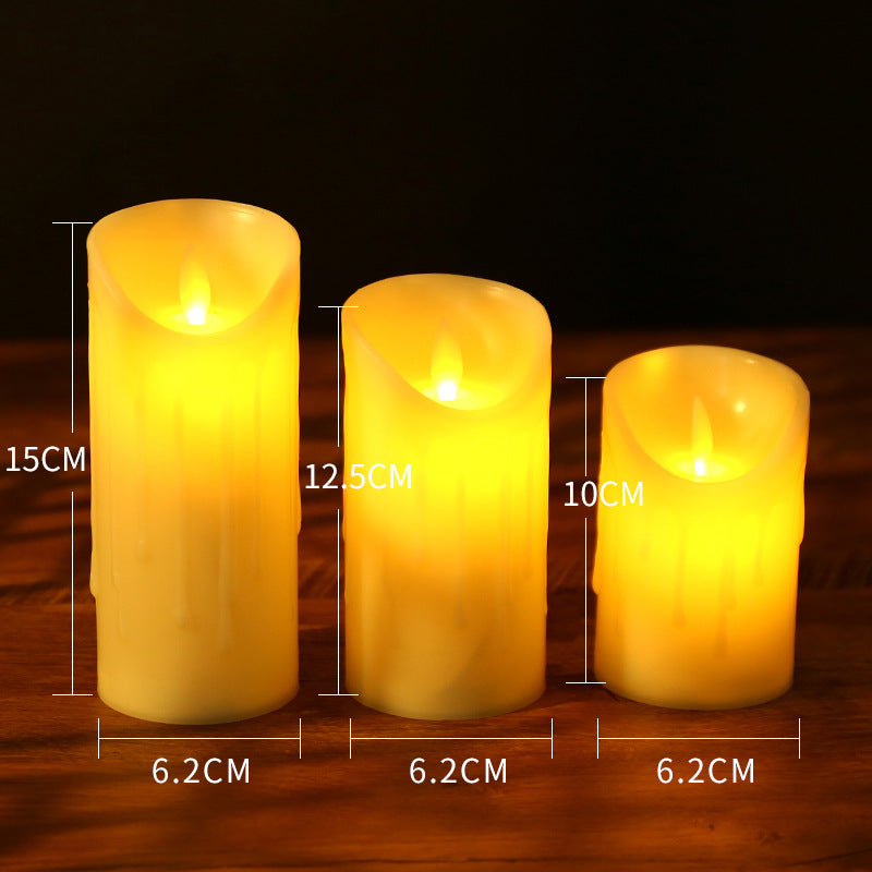 LED-Echtwachs-Optik-Kerzen mit Flackereffekt