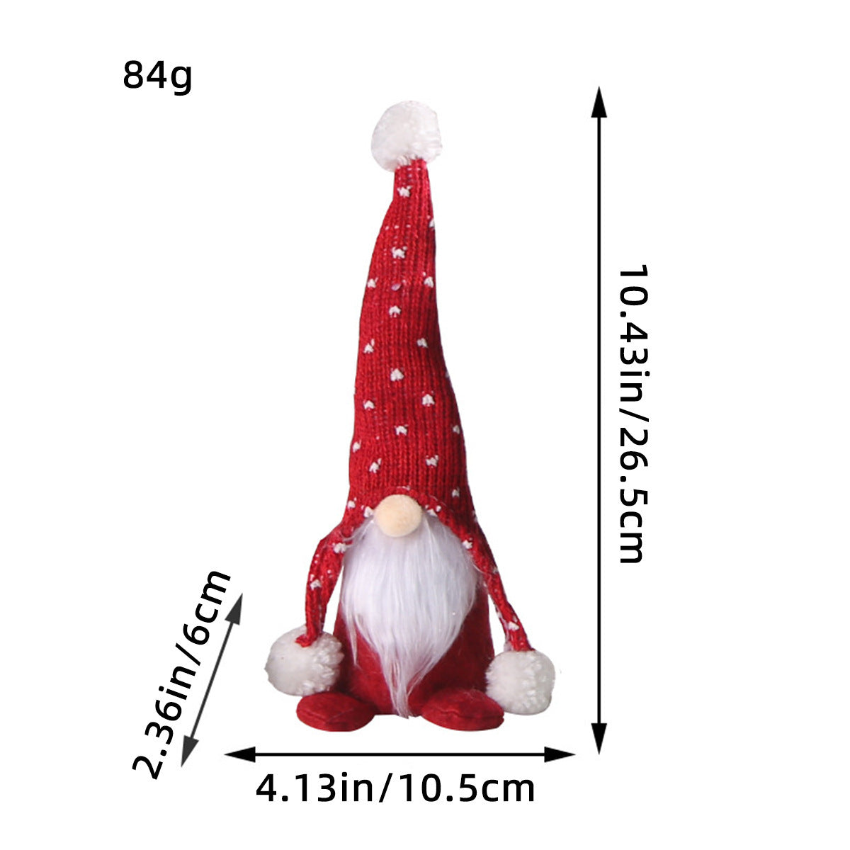 Weihnachtswichtel mit Strickmütze und Bommel